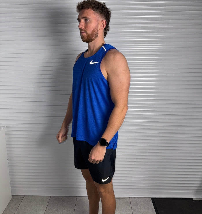 Nike Miler Vest & Challenger Short Set 'Royal Blue/Black'