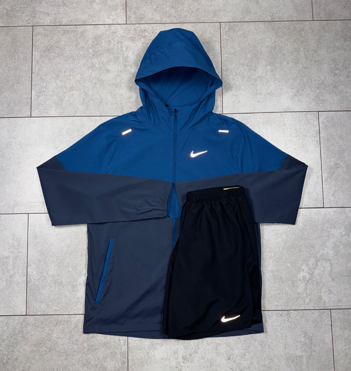 Nike Thunder Blue Windrunner Jacket & Black Short Set
