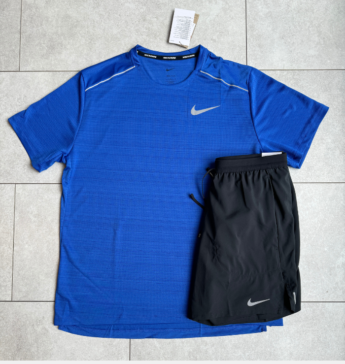Nike Miler Royal Blue & Black Flex Stride Short Set