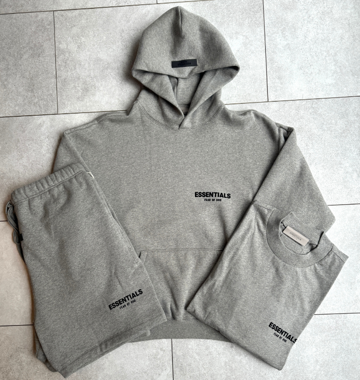 Essentials grey heather pullover hoodie sale