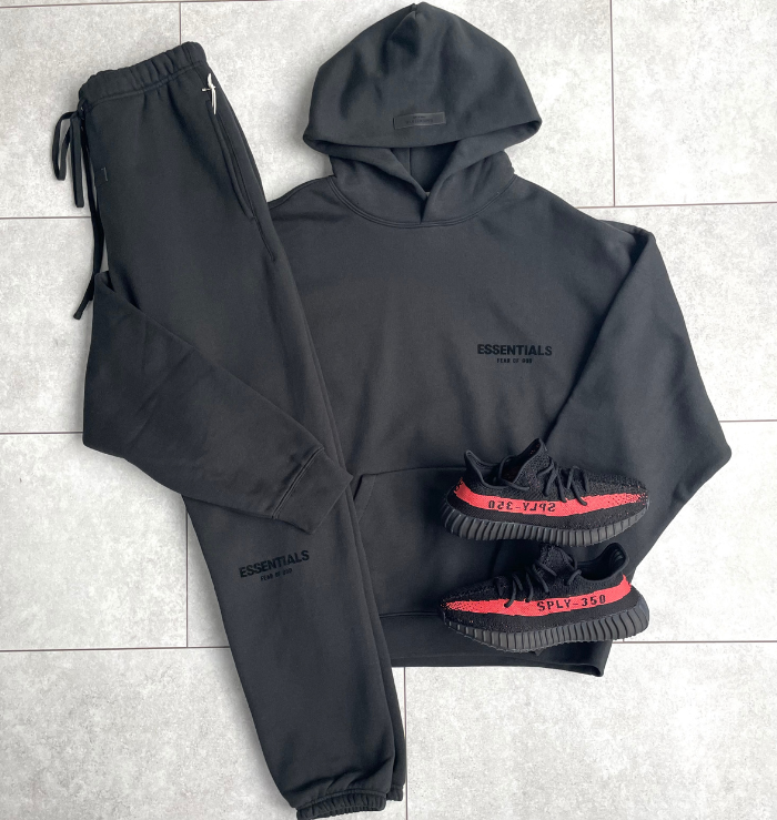 Fear of god essentials sweatpants black online