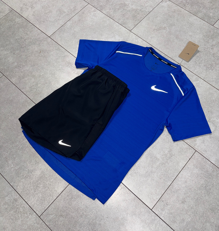 Nike Miler Royal Blue & Black Short Set