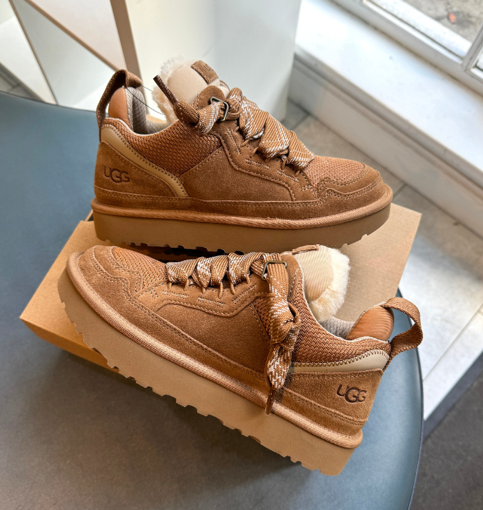 UGG Lowmel Lace Up Trainer Chestnut