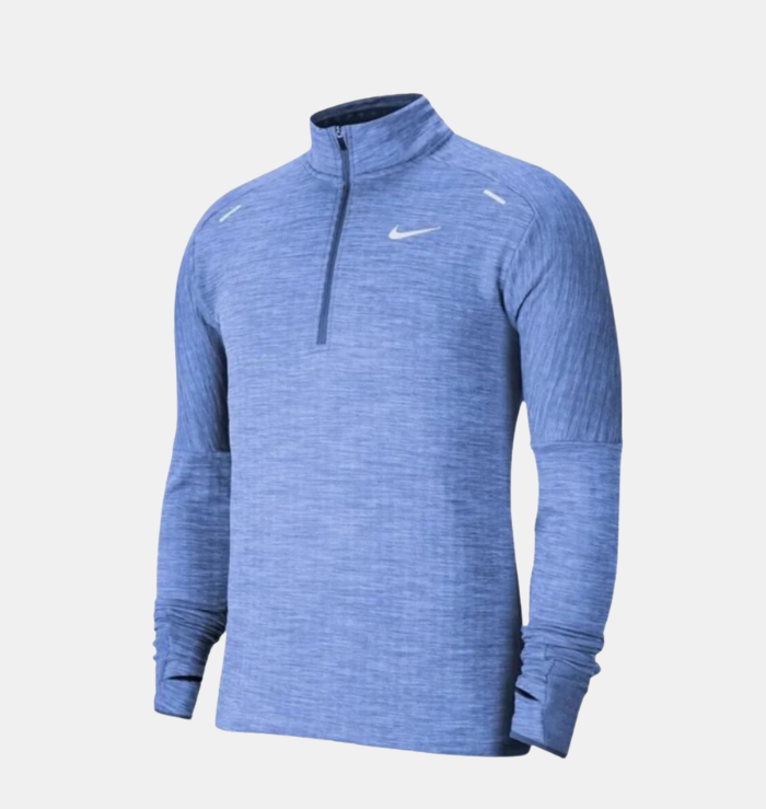 NIKE 1/4 ZIP THERMA-FIT RUNNING TOP 'BLUE'