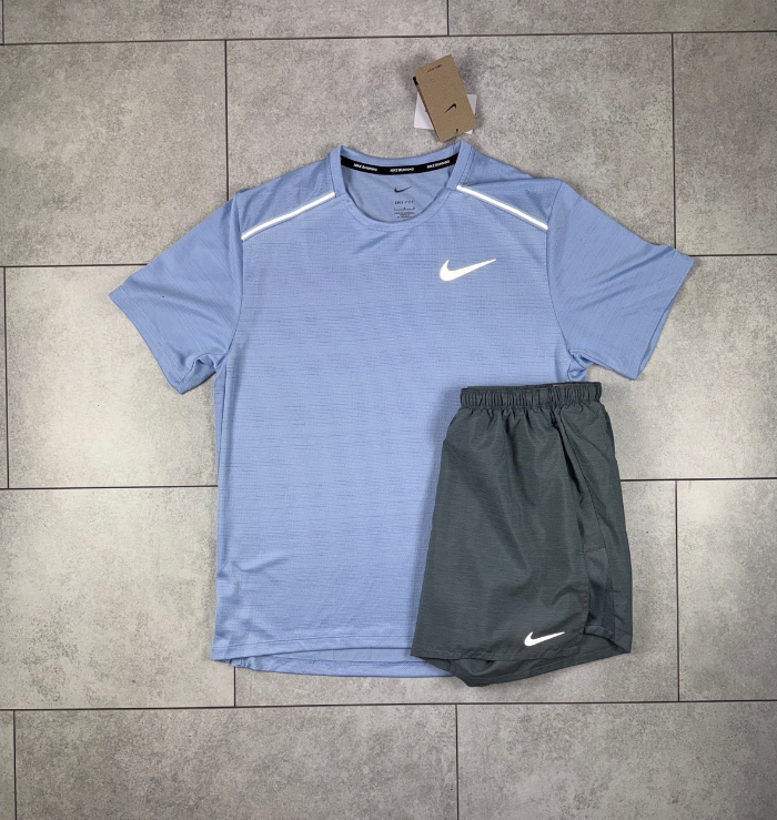 Nike Miler Cobalt Bliss & Grey Short Set