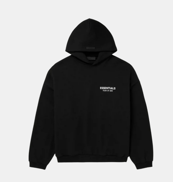 Fear of God Essentials Black Hoodie (FW24)