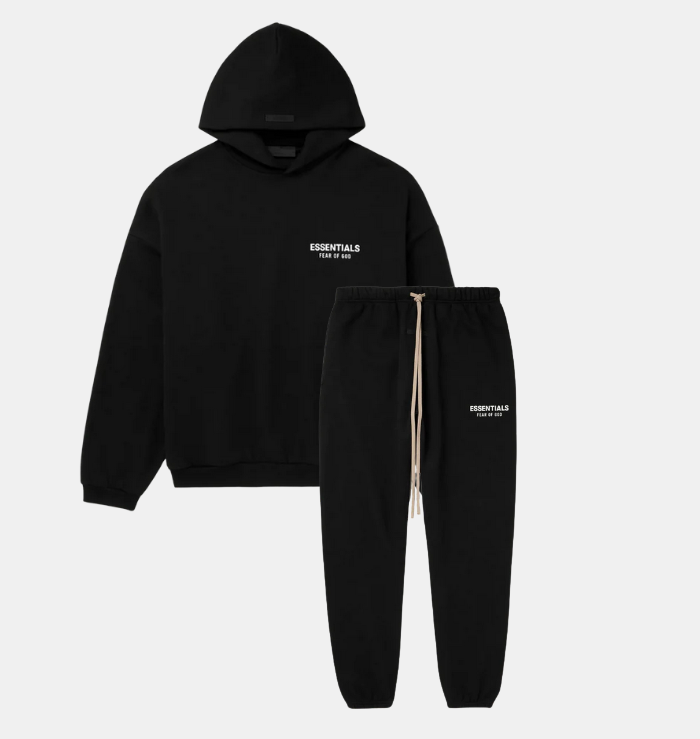 Fear of God Essentials Black Tracksuit (FW24)