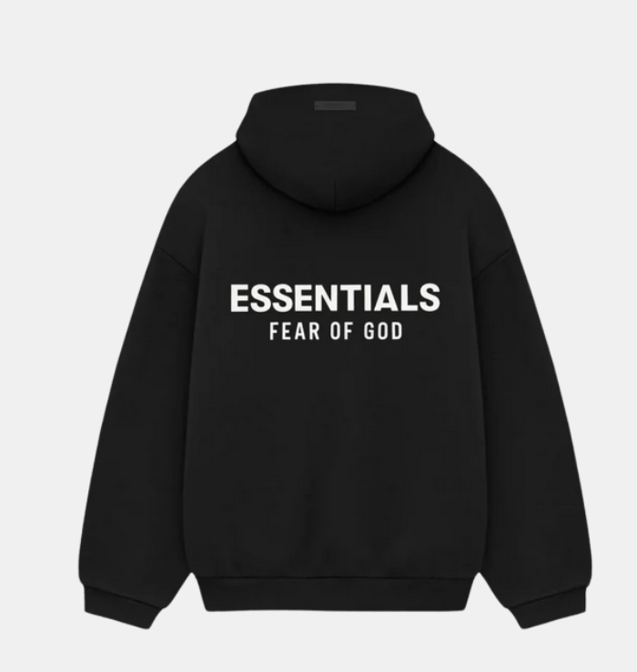 Fear of God Essentials Black Hoodie (FW24)