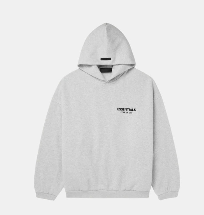 Fear of God Essentials Light Heather Grey Hoodie (FW22)