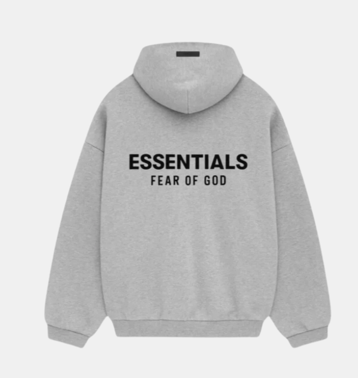 Fear of God Essentials Light Heather Grey Hoodie (FW22)