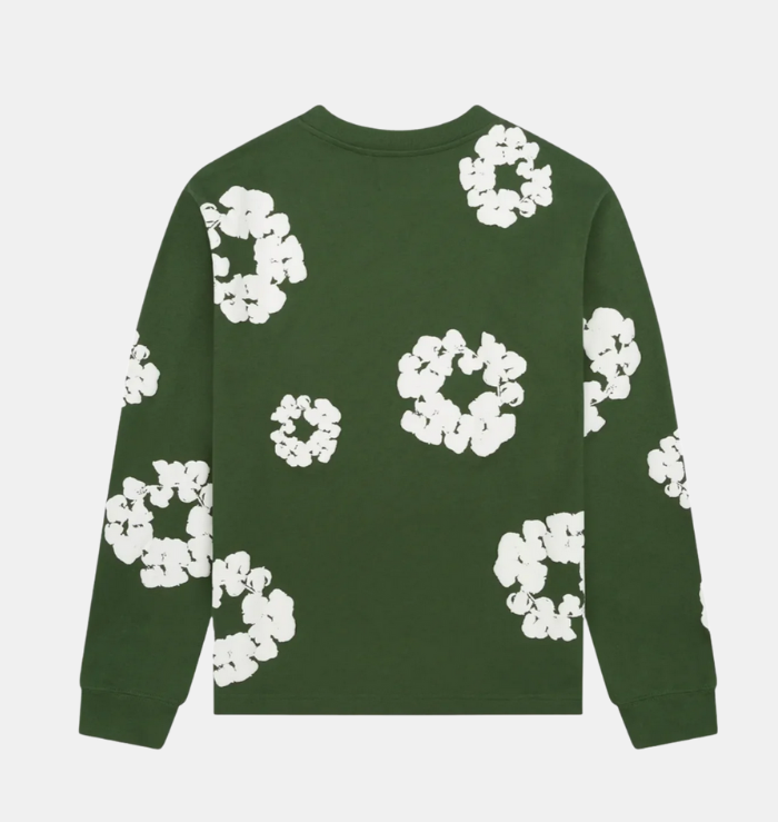 Denim Tears The Cotton Wreath Green Long-Sleeve T-Shirt