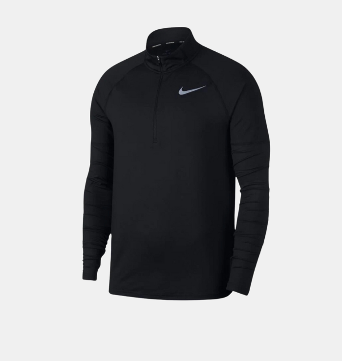 NIKE 1/4 ZIP RUNNING TOP 'BLACK'