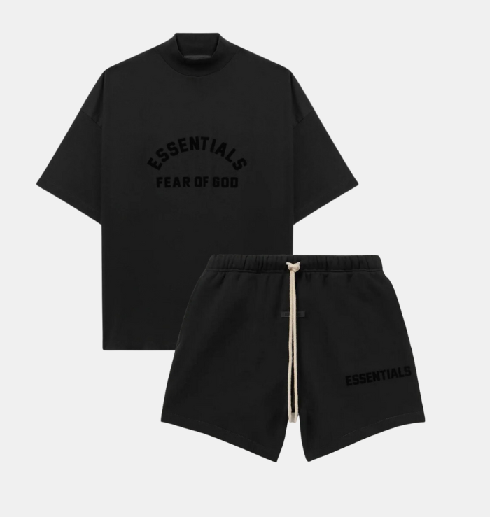 Fear of God Essentials Short Set Jet Black (Essential Collection)