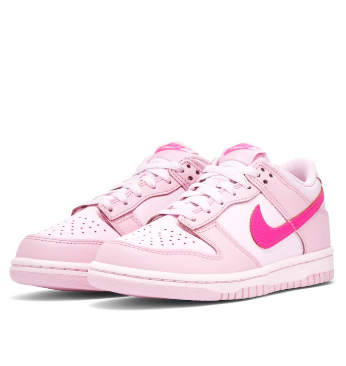 Nike Dunk Low 'Triple Pink' (GS) (front side view)