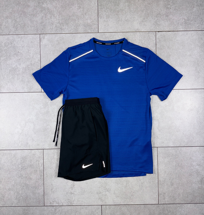 Nike Miler Royal Blue & Black Flex Stride Short Set