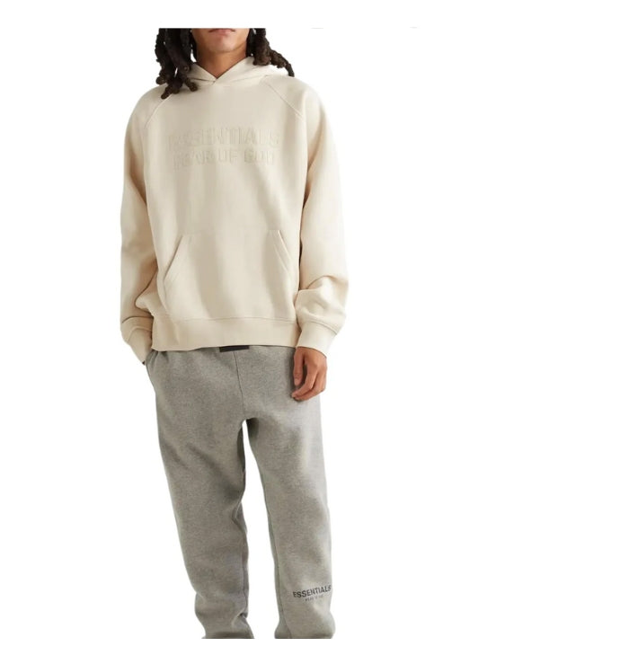 Fear of God Essentials Tracksuit 'Egg Shell' (FW22) (model front image)