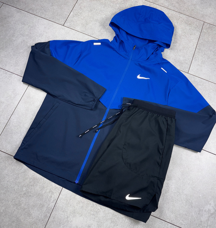 Nike Royal Blue Windrunner Jacket & Black Short Set