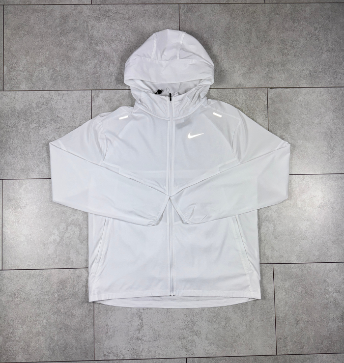 Nike White Windrunner Jacket & Black Flex Stride Short Set