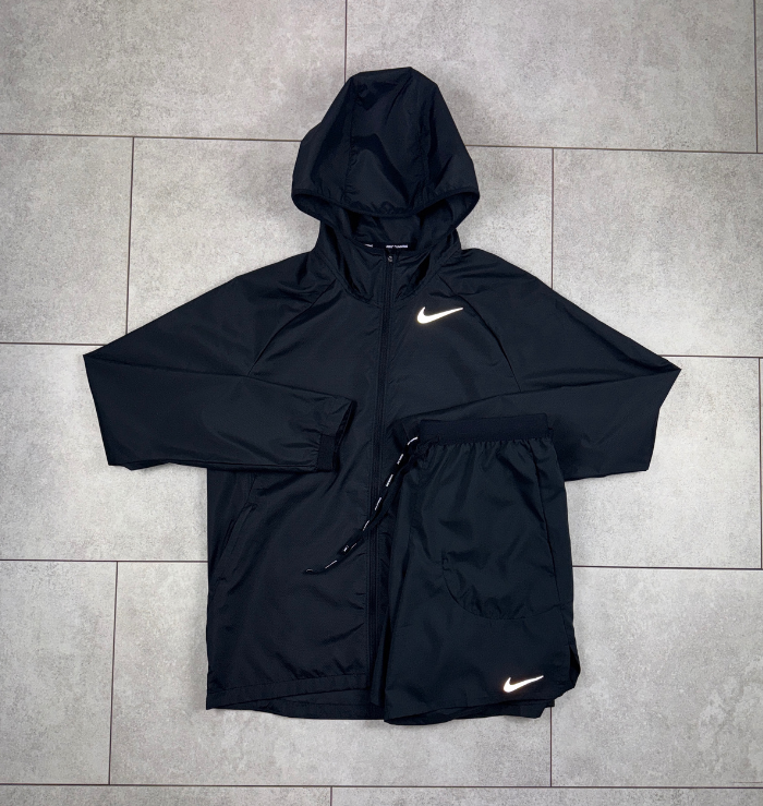 Nike Black Essential Windrunner Jacket & Short Set