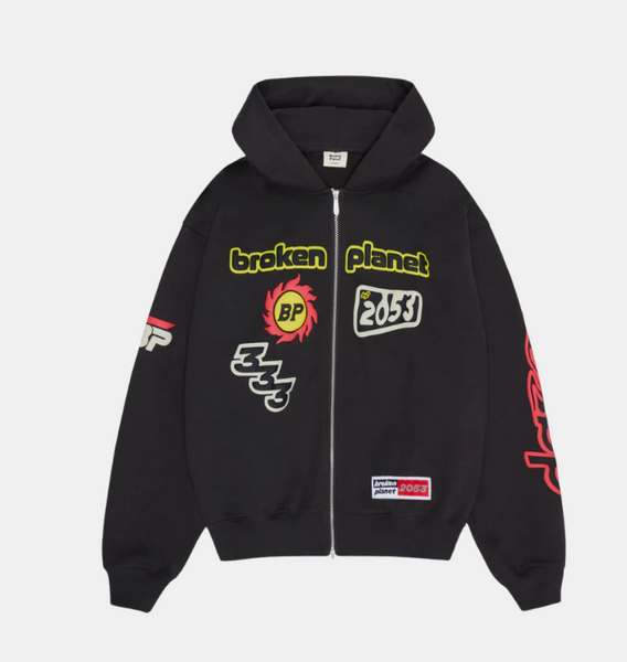 Broken Planet Moon Phases Hoodie Midnight Black | BROKEN-PLANET-00207 |  Laced