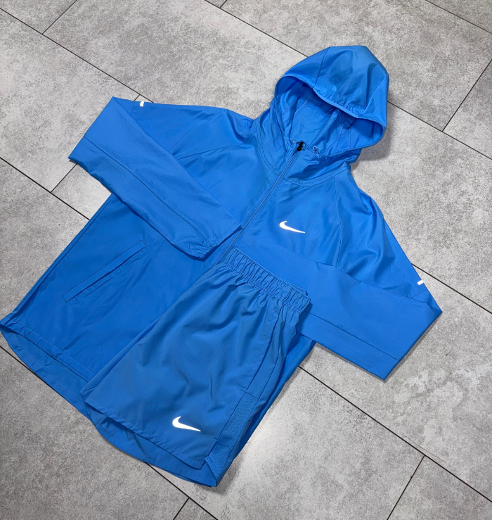 Nike University Blue Windrunner Jacket & University Blue Short Set