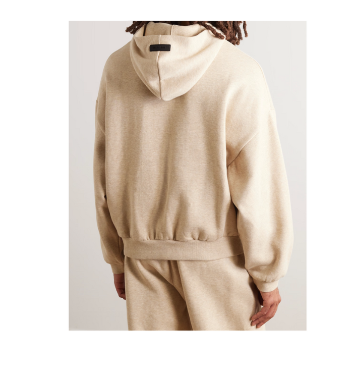 Fear of God Essentials Tracksuit 'Gold Heather' (FW23) hoodie back view