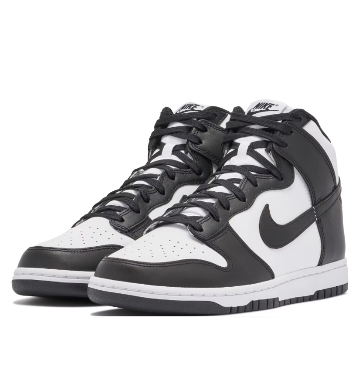 Nike Dunk High 'Black White' front side view