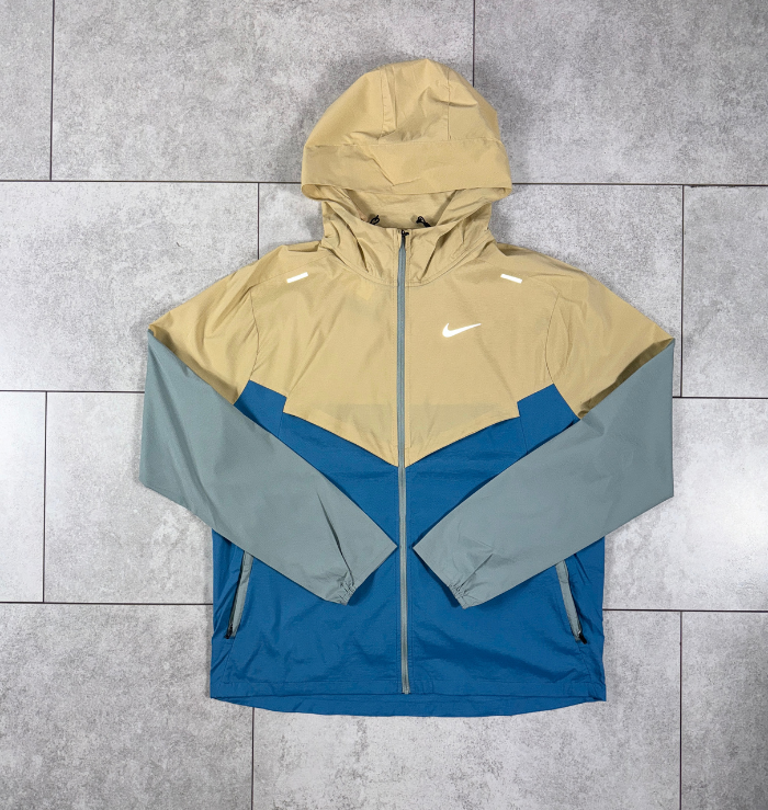 Nike Beige Blue Windrunner Jacket Black Flex Stride Short Set