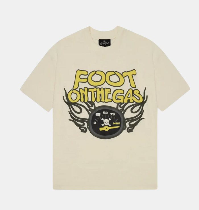 Broken Planet Market 'Foot On The Gas' Vanilla White T-Shirt