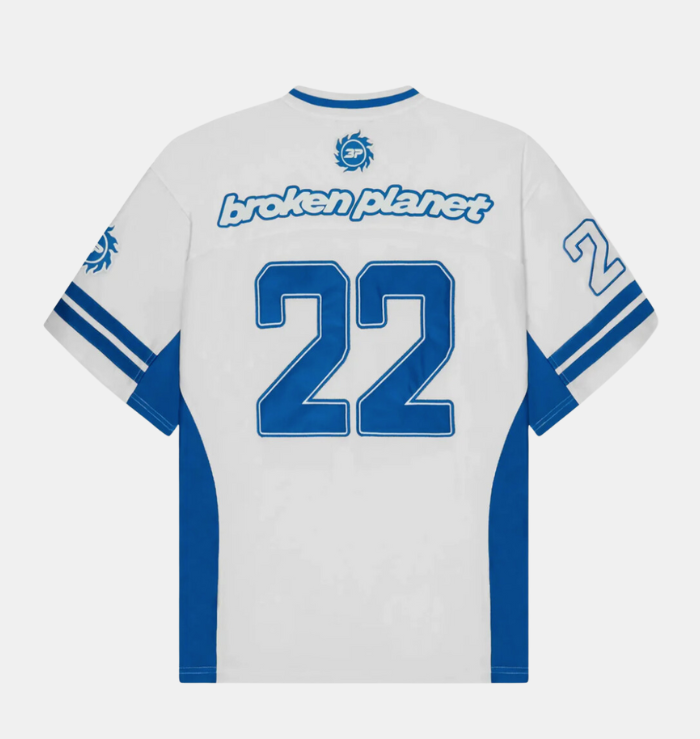 Broken Planet White Blue Football Jersey