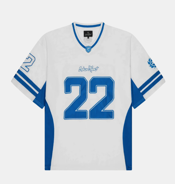 Broken Planet White Blue Football Jersey