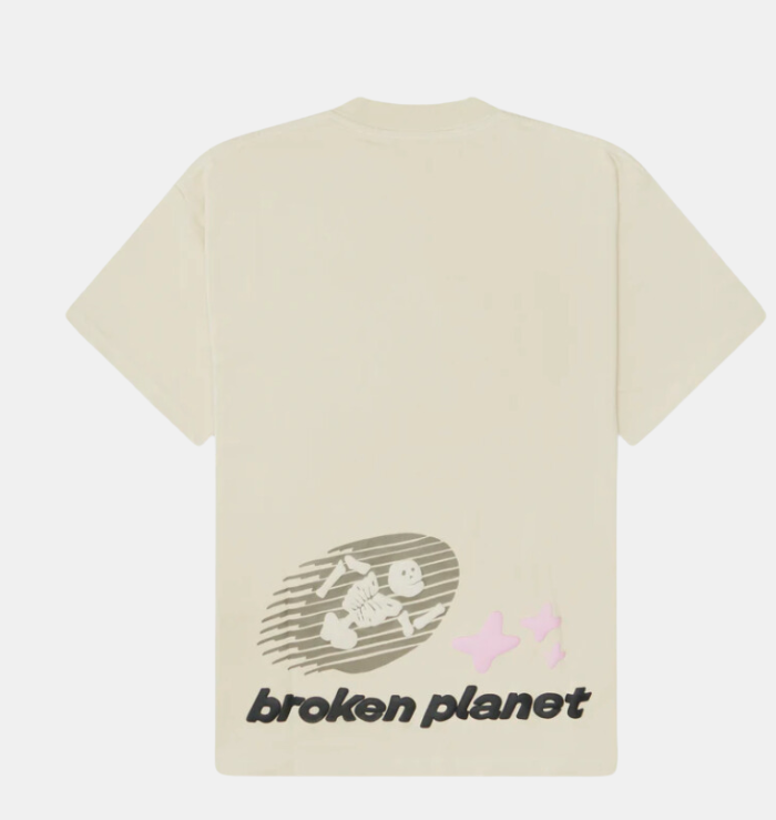 Broken Planet Market 'Cosmic Speed' Bone White T-Shirt