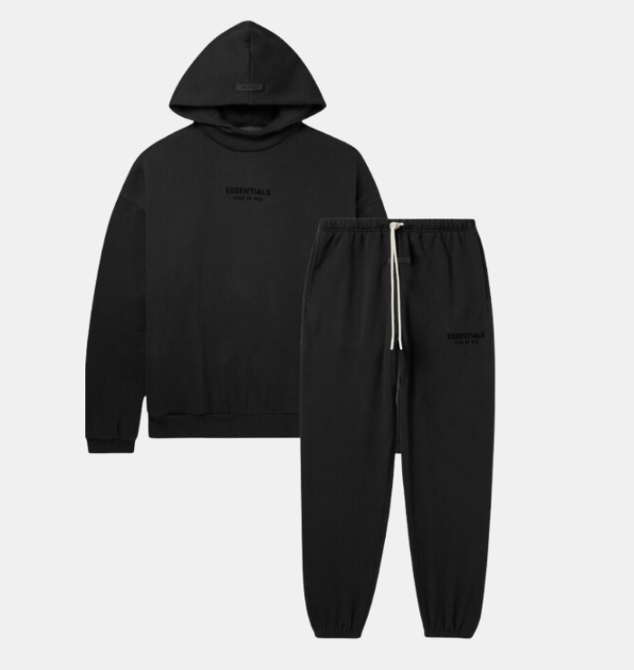 Fear of God Essentials Jet Black Tracksuit (FW23)