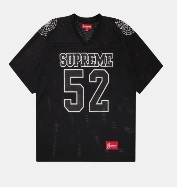Supreme Spiderweb Black Football Jersey