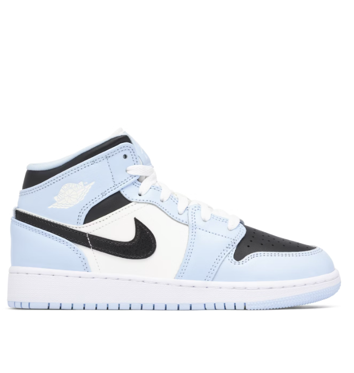 Nike Air Jordan 1 Mid 'Ice Blue' (GS) side view