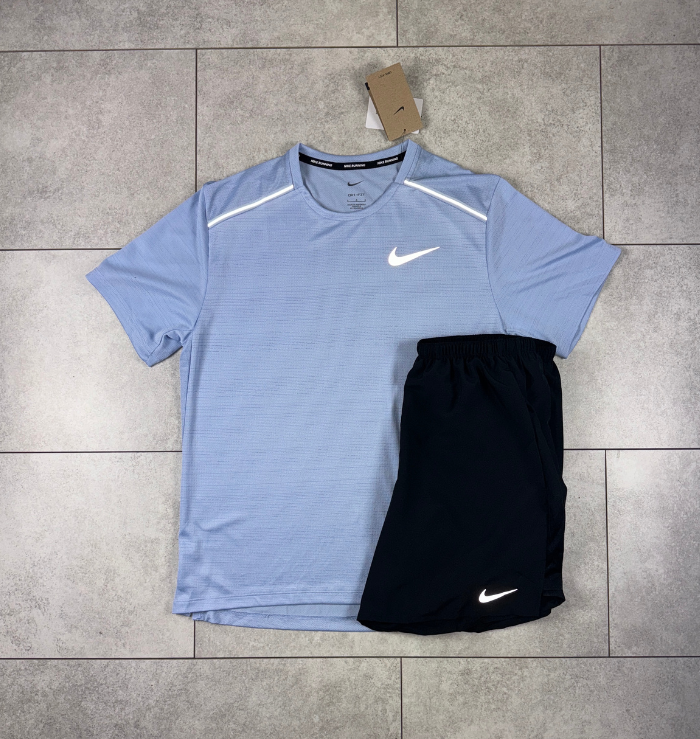 Nike Miler Cobalt Bliss & Black Short Set