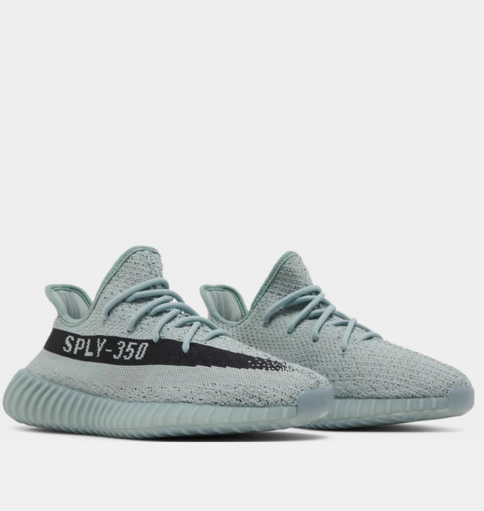 Pair of Adidas Yeezy Boost 350 V2 Salt Jade Ash trainers