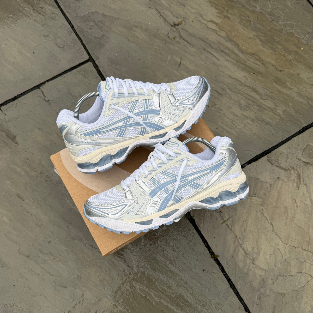 ASICS Gel-Kayano 14 White Light Navy trainers