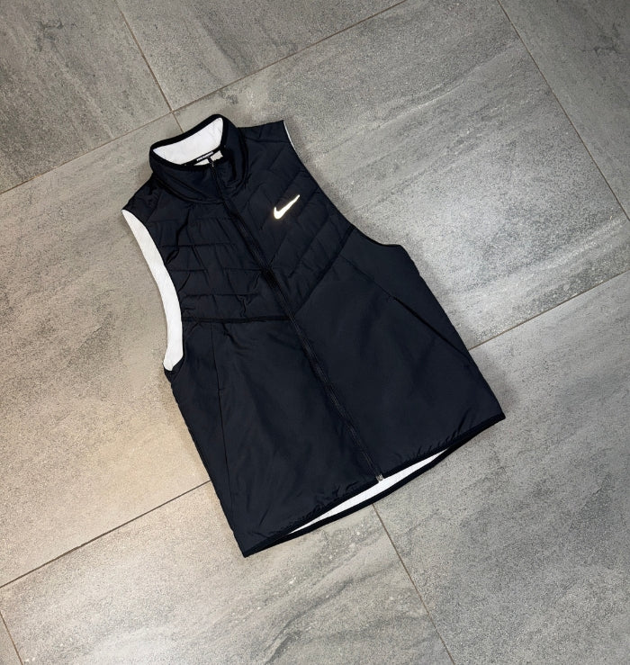 Front view of Nike AeroLayer Black Gilet