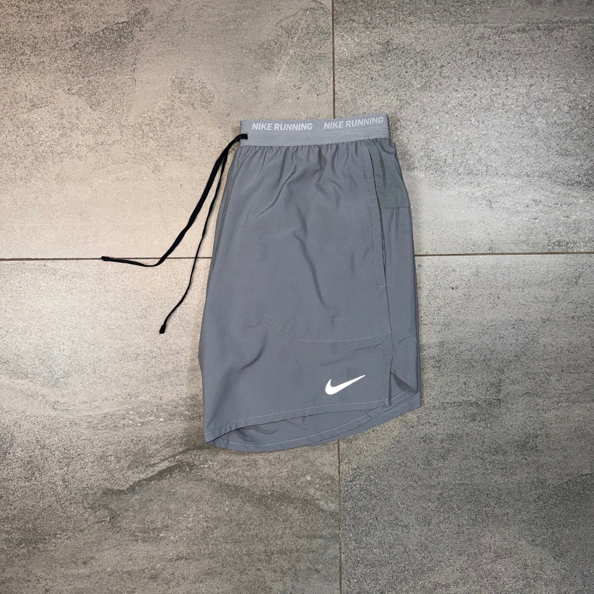 Nike Flex Stride Grey Running Shorts front view