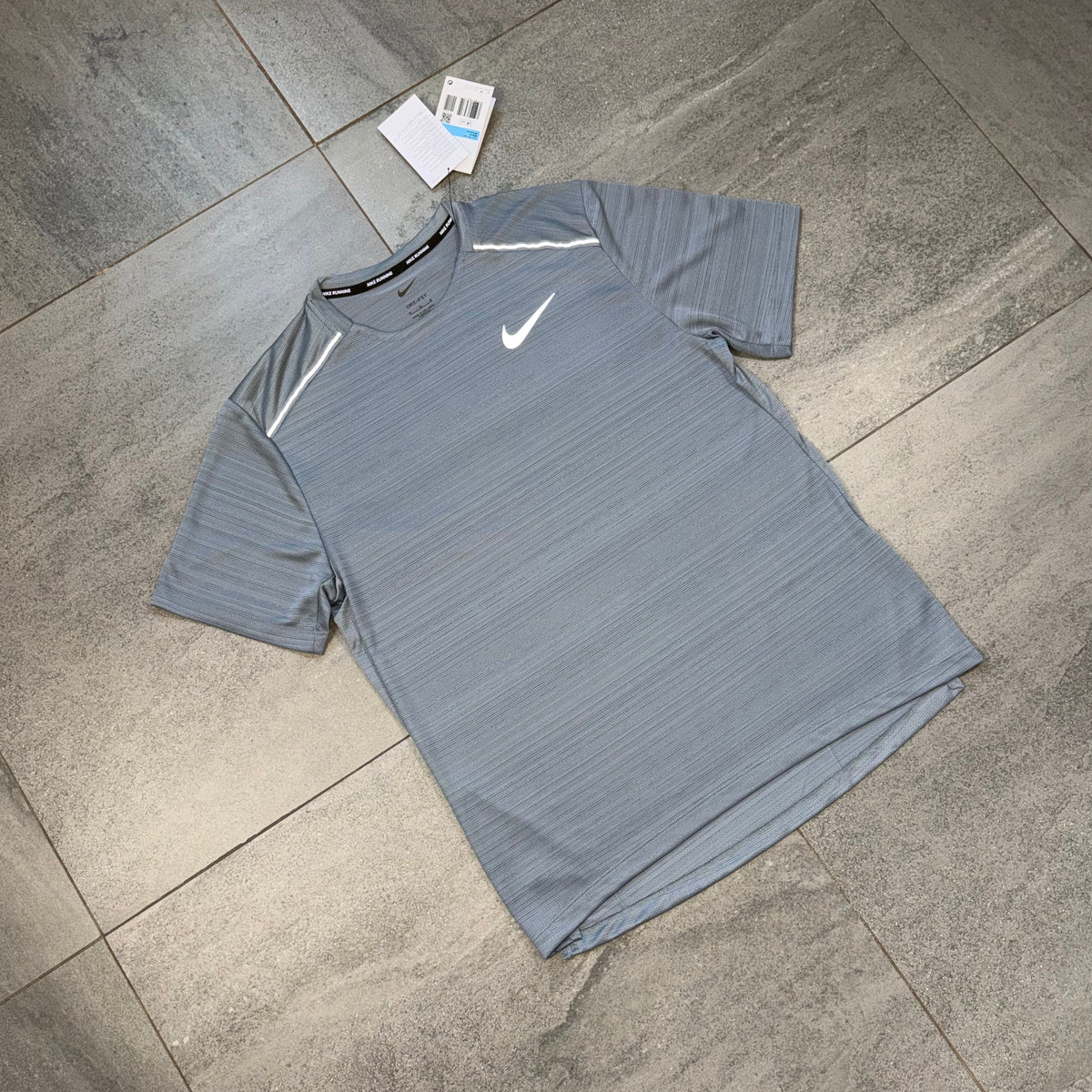 Cool Grey Nike Miler 1.0 running T-shirt