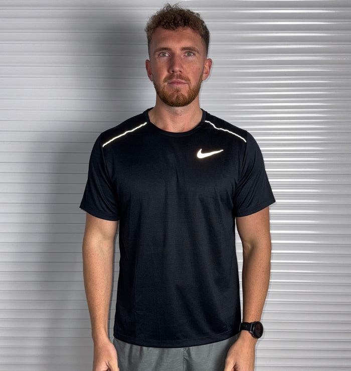 Men's Nike Miler and Challenger running outfit in Black