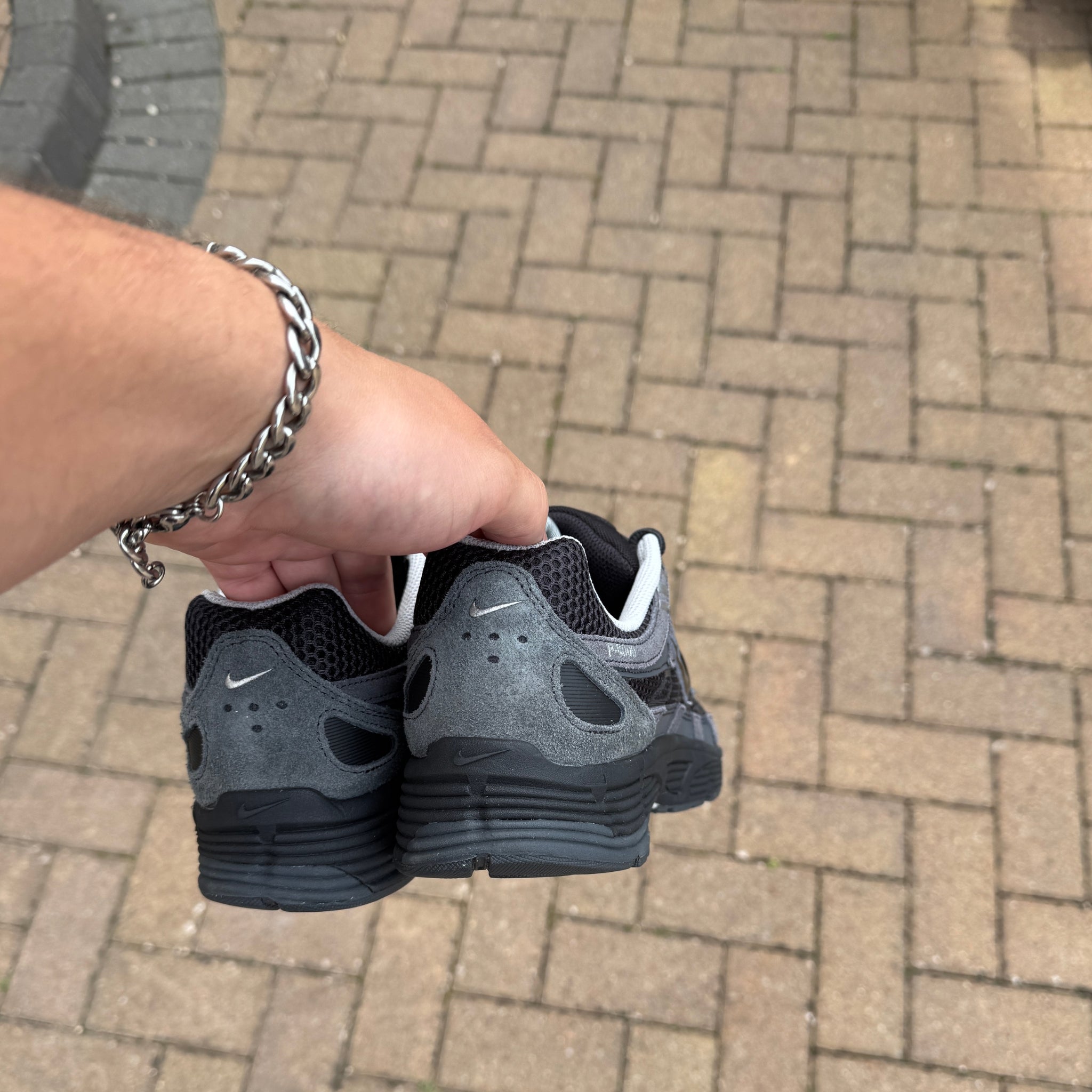 Nike P-6000 Anthracite Metallic Silver rear view