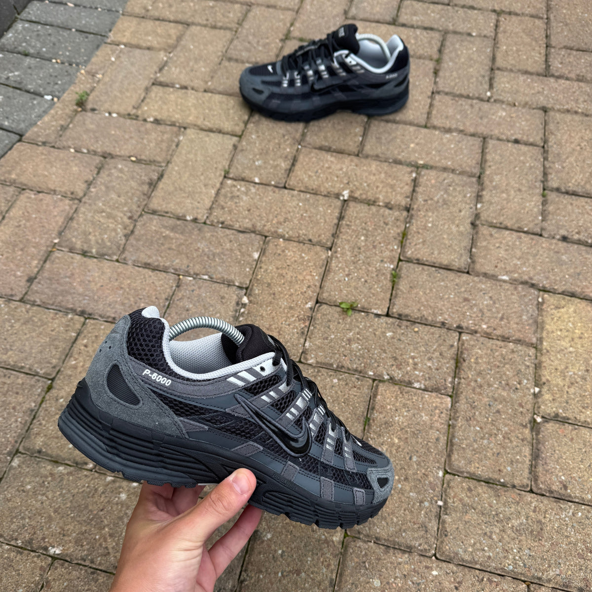 Nike P-6000 Anthracite Metallic Silver side view