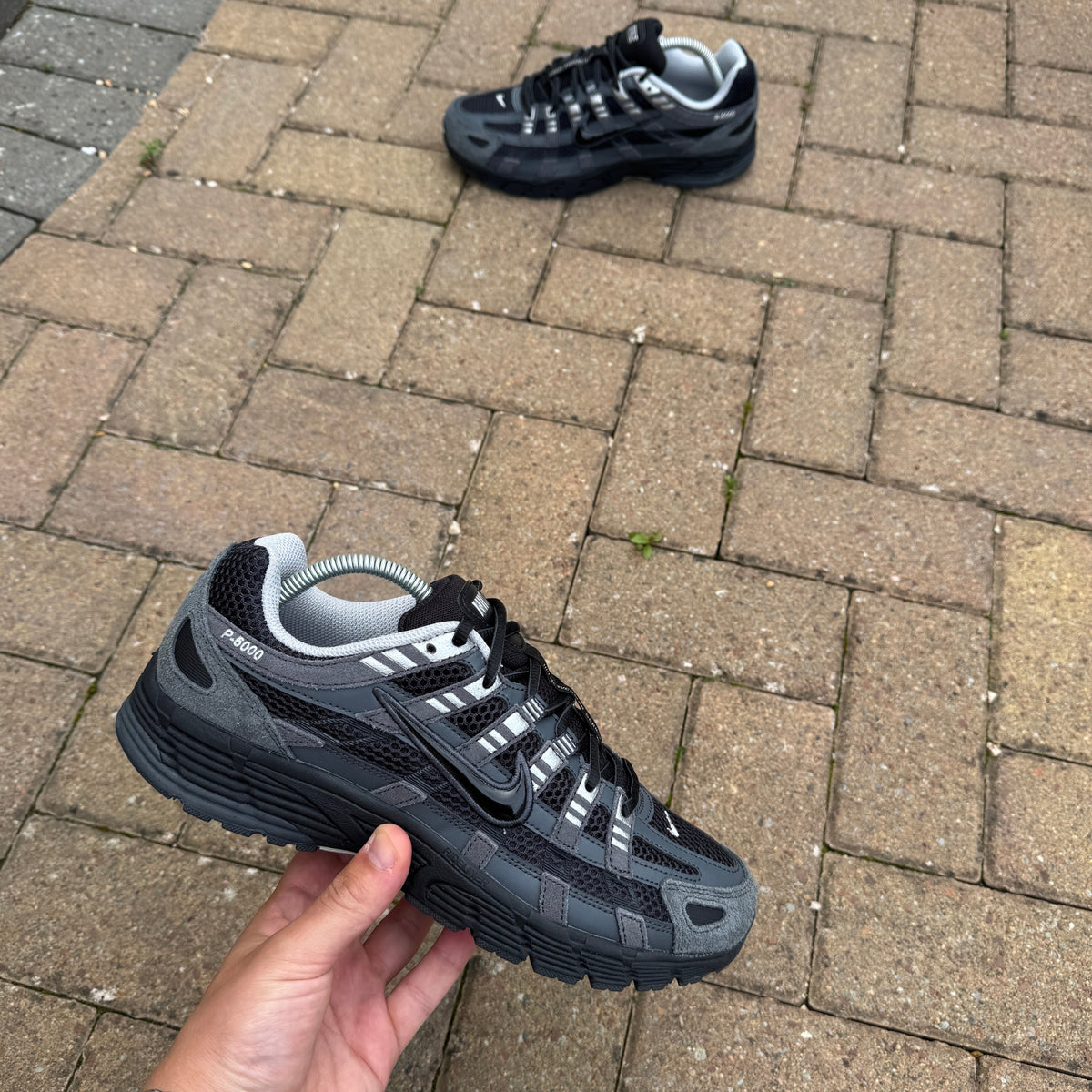 Grey black and silver Nike P-6000 trainers