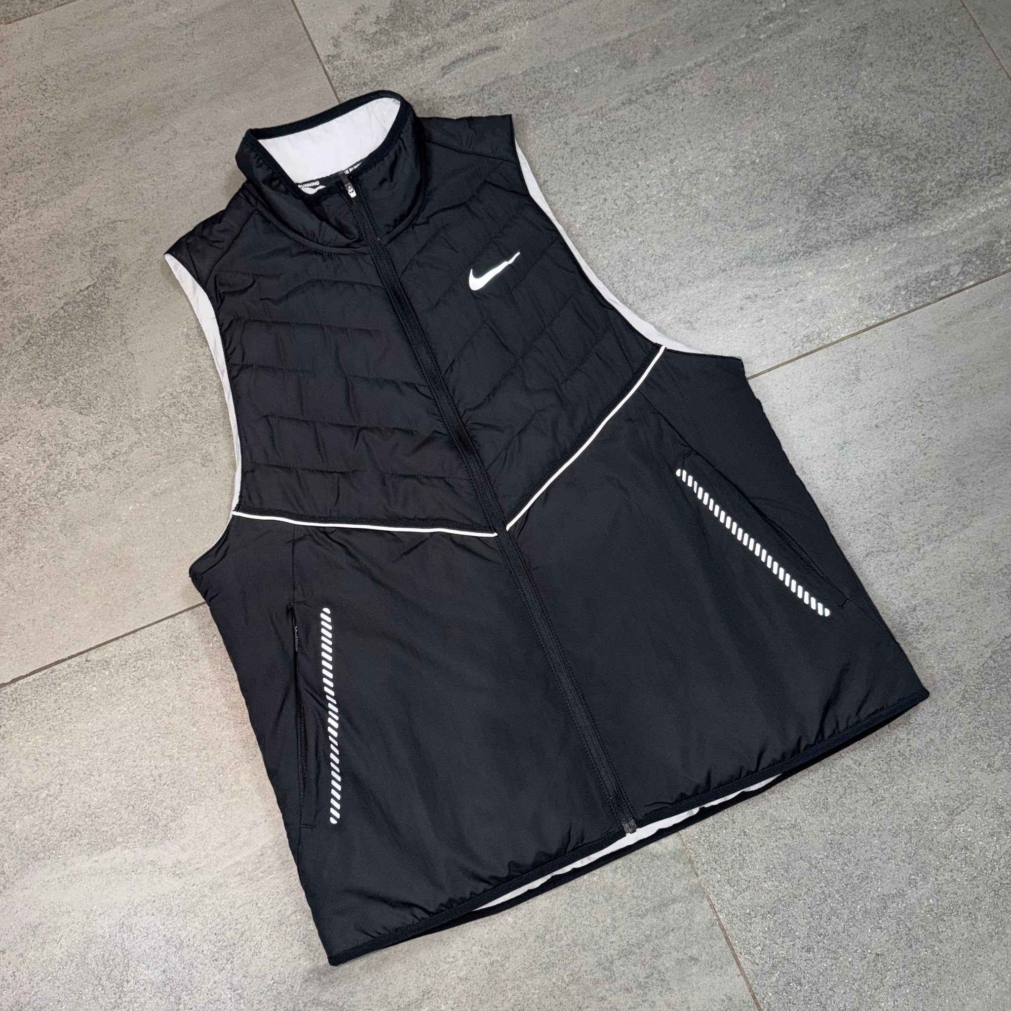 Nike Therma-FIT Black Gilet angled front view