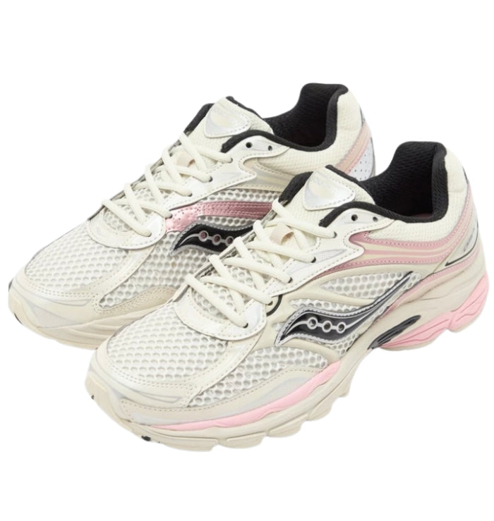 Saucony ProGrid Omni 9 Eggshell cream trainers pair