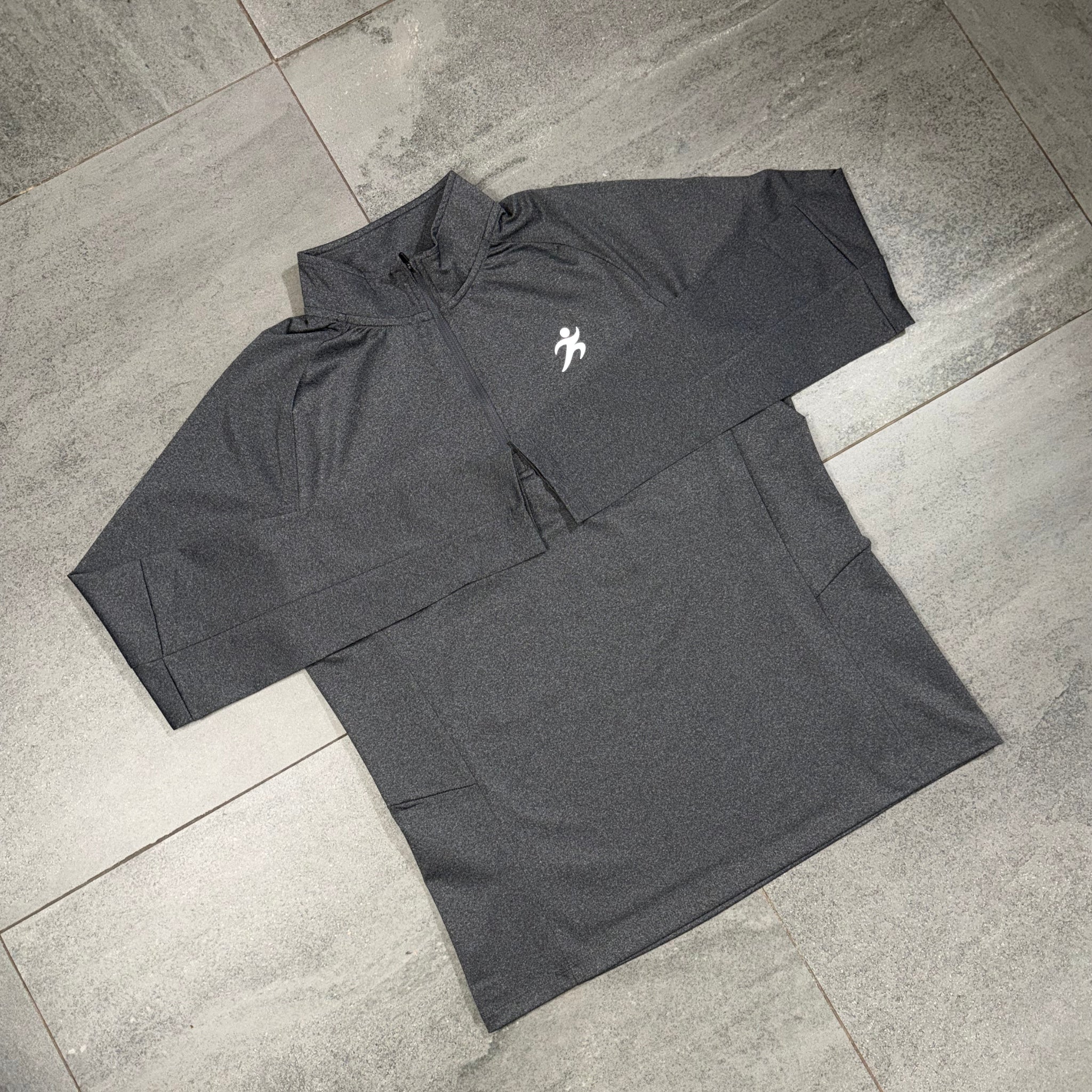 Folded TRIVO Element 1/4 Zip Graphite Grey