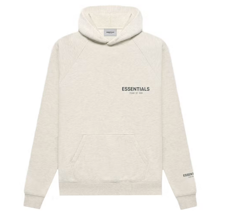 Fear of God Essentials Hoodie 'Light Heather Oatmeal' (Core) (front view)